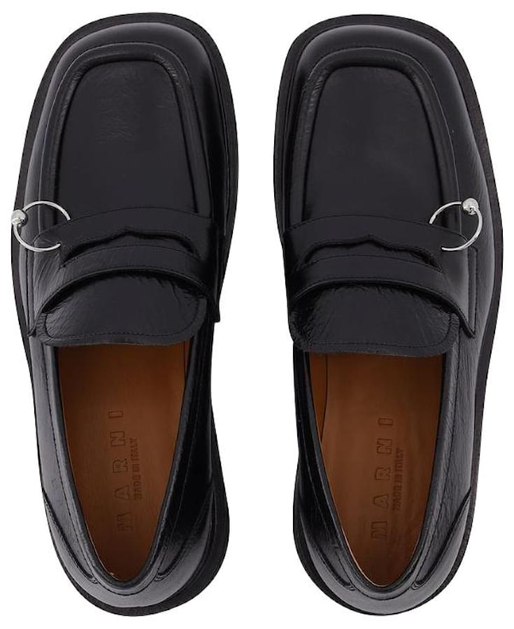 Marni Piercing Loafer in Black Leather ref.570162 - Joli Closet