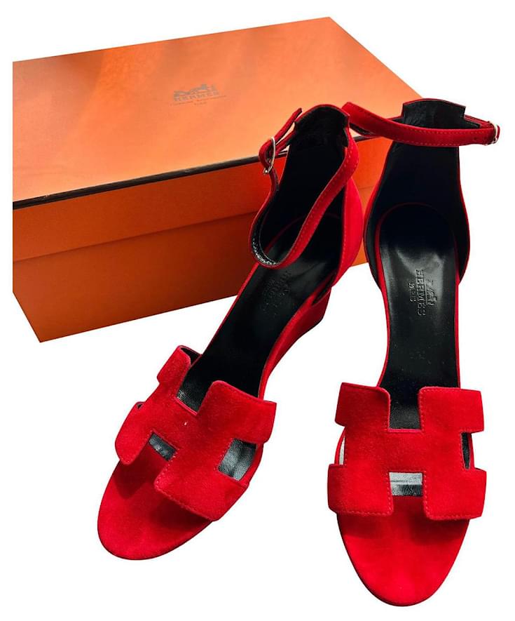 sandale hermes rouge