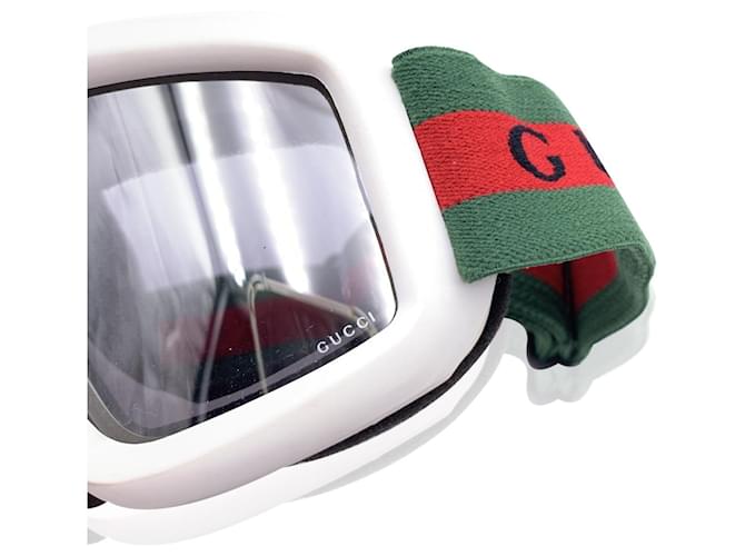 Gucci White Ski Snow Googles de sport Mod. GG 1653