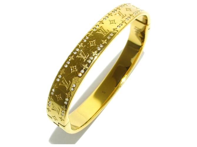 Louis Vuitton BRACELET NANOGRAM STRASS Golden Metal ref.652485 Joli Closet