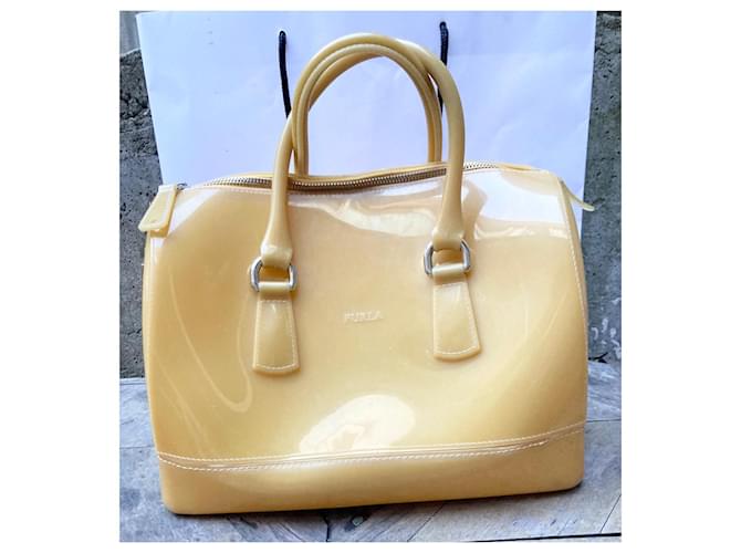 Furla Candy bag yellow Plastic ref.653415 Joli Closet