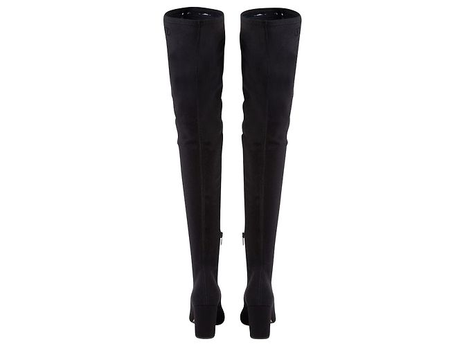Bottes Cuissardes Valentino Garavani Noeud - Cuir Argenté Taille 18, Neuves