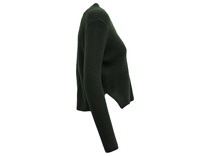 T-shirt Western Olive, Fermeture Zippée, Petite Taille (S/M)
