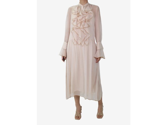 Robe Fille Isobella & Chloé - Rose Corail à Volants - Taille 3T - Neuve Avec étiquettes