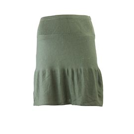 Saia Agnès b. de seda e linho verde oliva Verde oliva