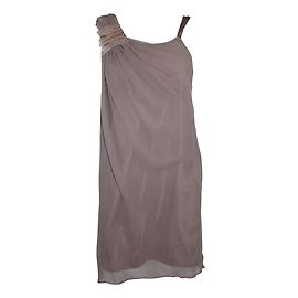 Les Petites Seidenkleid Taupe Taupe