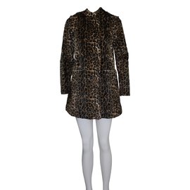 Maje-Coats, Outerwear-Leopard print