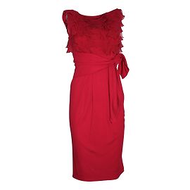 Giambattista Valli Seidenkleid Rot Rot
