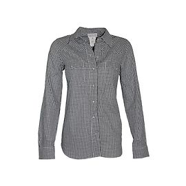 Camicia scozzese Agnès b. in cotone bianco e nero Nero Bianco