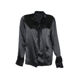 Camicia in seta Agnès b. nera Nero