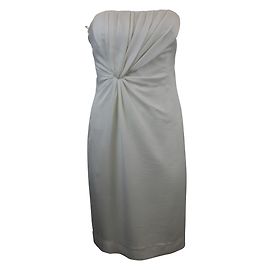Vestido Forum sem alças branco drapeado Branco