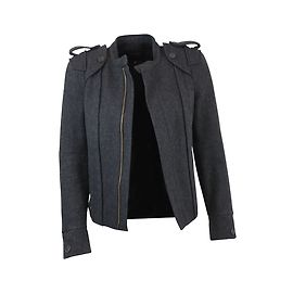 Veste Maje grise avec fermeture éclair taille 36 Gris