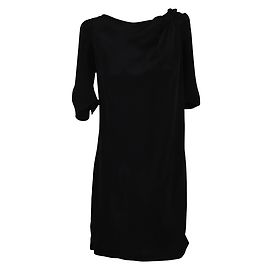Maje Schwarzes Seidenkleid Schwarz