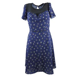 Robe Tara Jarmon en polyester bleu et noir Noir Bleu