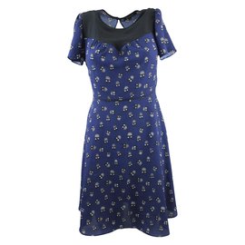 Tara Jarmon-Très jolie robe-Noir,Bleu