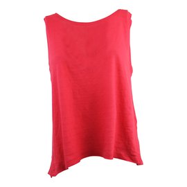 Top de algodão vermelho Maje Vermelho