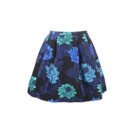 Gonna Tara Jarmon floreale blu verde e nera Nero Blu Verde