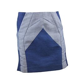 Falda geométrica azul Maje Azul