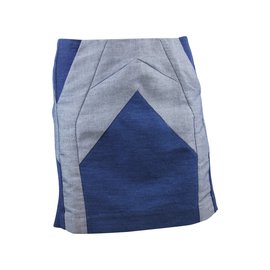 Maje Blue Geometric Skirt Blue