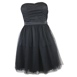 Vestido negro sin tirantes Divided Negro