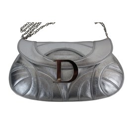 Christian Dior-Clutch-Taschen-Silber