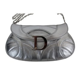Christian Dior Pochette argentée Argenté