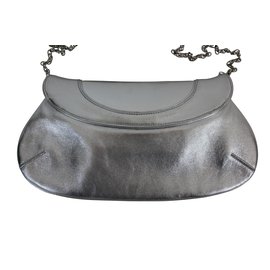 Christian Dior-Clutch-Taschen-Silber