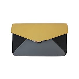 Pochette Fendi Noir Gris Paille