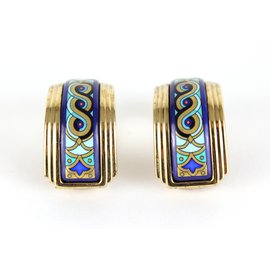Michaela Frey-Earrings-Blue,Multiple colors,Golden,Green