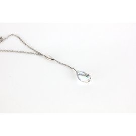 Baccarat-Collier en argent et pendentif en cristal-Argenté