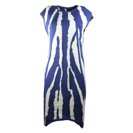 Fendi-Sublime robe-Blanc,Bleu