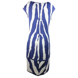 Fendi-Sublime robe-Blanc,Bleu