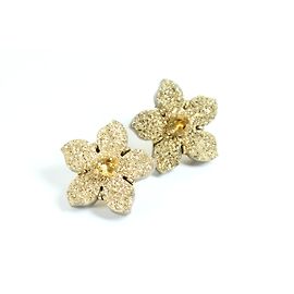 Boucles d'oreilles fleur dorées avec paillettes inconnue Doré