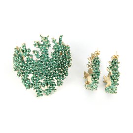 inconnue-Jewellery sets-Blue,Golden,Green