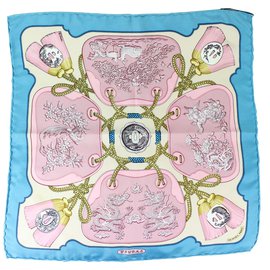 Hermès sciarpe Rosa Blu Beige