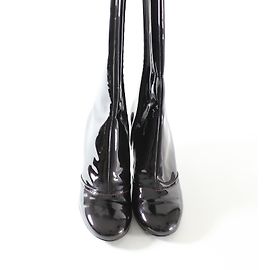Botas Louis Vuitton de charol negro 39 Negro