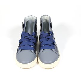 Lanvin Basket python Bleu