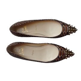 Christian Louboutin-Ballet flats-Chestnut