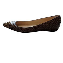 Christian Louboutin-Ballet flats-Chestnut