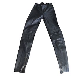 Faith Connexion Leather Jeans Black Black