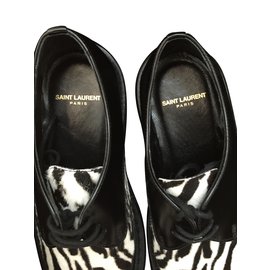 Saint Laurent-Chaussures Creepers 30 à lacets-Noir