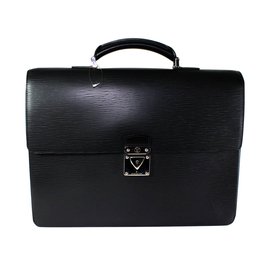 Louis Vuitton-Bags Briefcases-Black