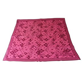 Louis Vuitton-Bufandas de seda-Rosa,Púrpura