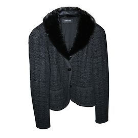 Georges Rech Black Tweed Wool Jacket Black