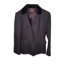 Old England Veste col velours Prune