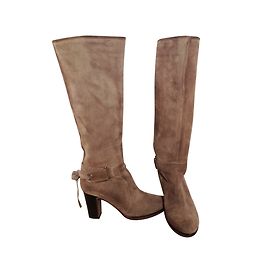 Janet & Janet Bottes daim Kaki