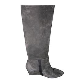 Botas de camurça com salto plataforma Robert Clergerie marrom Marrom