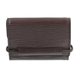 Portefeuille Louis Vuitton en cuir marron Marron