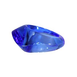 Baccarat Blue Sapphire Crystal Ring Size 49 Blue