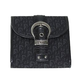 Cartera Christian Dior Negra Monogramada Negro
